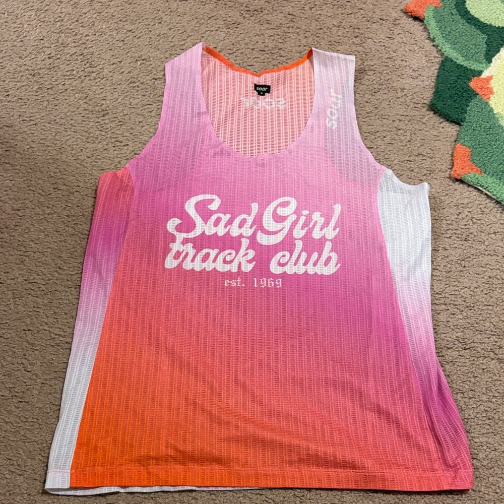 SOAR Running x Sad Girl Track Club Singlet M OBO